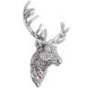 Silver Aluminium Deer Head Wall Decoration - Unique Home Decor