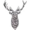 Silver Aluminium Deer Head Wall Decoration - Unique Home Decor