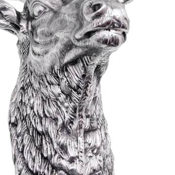 Silver Aluminium Deer Head Wall Decoration - Unique Home Decor