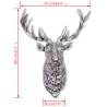 Silver Aluminium Deer Head Wall Decoration - Unique Home Decor