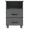 Bedside Cabinet HAMAR Dark Grey - Solid Pine Wood | HipoMarket