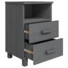 Bedside Cabinet HAMAR Dark Grey - Solid Pine Wood | HipoMarket