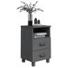 Bedside Cabinet HAMAR Dark Grey - Solid Pine Wood | HipoMarket