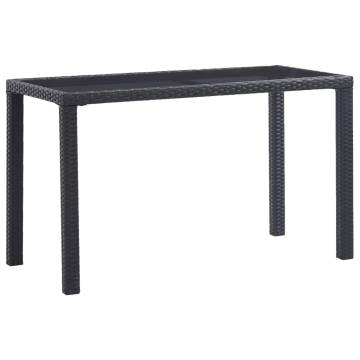 Garden Table Black 123x60x74 cm - Stylish & Functional