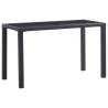 Garden Table Black 123x60x74 cm Poly Rattan Colour black Size 123 x 60 x 74 cm Quantity in Package 1 