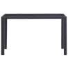 Garden Table Black 123x60x74 cm - Stylish & Functional