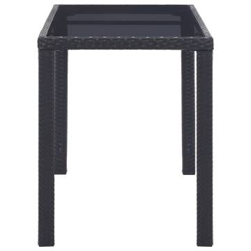 Garden Table Black 123x60x74 cm - Stylish & Functional