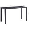 Garden Table Black 123x60x74 cm - Stylish & Functional