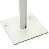 Speaker Stands 2 pcs - Tempered Glass & Silver Pillar Design