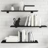 Bookshelf Boards 4 pcs Black 80x30x1.5 cm Engineered Wood Colour black Size 80 x 30 x 1.5 cm Quantity in Package 4 