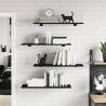 Bookshelf Boards 4 pcs Black 80x30x1.5 cm | Hipomarket