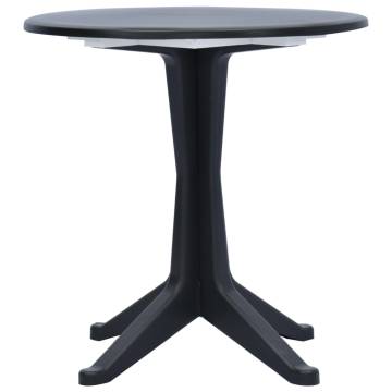 Stylish Garden Table Anthracite | 70 cm Plastic - Hipomarket