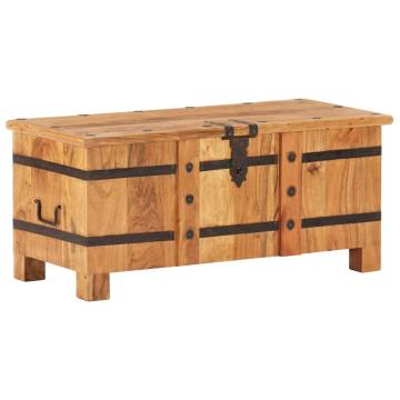 Solid Acacia Wood Chest - 90x40x40 cm | HipoMarket