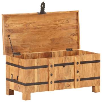 Solid Acacia Wood Chest - 90x40x40 cm | HipoMarket