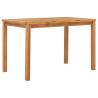 Garden Dining Table 120x70x77 cm | Solid Teak Wood Furniture