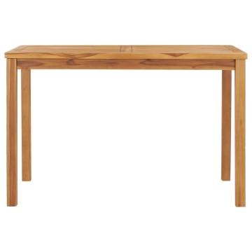 Garden Dining Table 120x70x77 cm | Solid Teak Wood Furniture