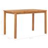 Garden Dining Table 120x70x77 cm | Solid Teak Wood Furniture