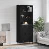 Highboard Black 69.5x34x180 cm Engineered Wood Colour black Quantity in Package 1 Model 1 door 3 drawers 