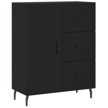 Elegant Highboard Black - 69.5x34x180 cm Engineered Wood