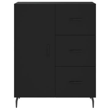 Elegant Highboard Black - 69.5x34x180 cm Engineered Wood