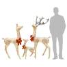 Reindeer Family Christmas Decoration - 201 LEDs - Gold