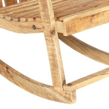 Vintage Solid Mango Wood Garden Rocking Chair | Hipo Market