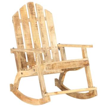 Vintage Solid Mango Wood Garden Rocking Chair | Hipo Market