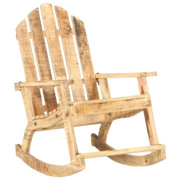 Vintage Solid Mango Wood Garden Rocking Chair | Hipo Market