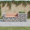 Garden Bench with Gabion Basket Solid Wood Douglas Colour natural douglas Quantity in Package 1 Number of 2 Seating Capacity 