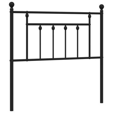 Stylish Black Metal Headboard 90 cm | Hipomarket