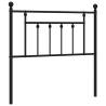 Stylish Black Metal Headboard 90 cm | Hipomarket