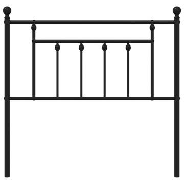 Stylish Black Metal Headboard 90 cm | Hipomarket