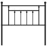 Stylish Black Metal Headboard 90 cm | Hipomarket