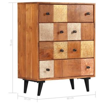 Vintage Chest of Drawers | Solid Acacia Wood - 60x30x75 cm