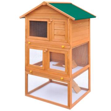 Outdoor Rabbit Hutch - 3 Layers Wooden Pet Cage | HipoMarket