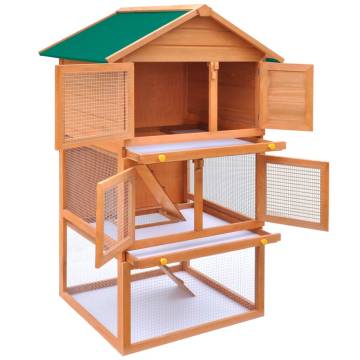 Outdoor Rabbit Hutch - 3 Layers Wooden Pet Cage | HipoMarket