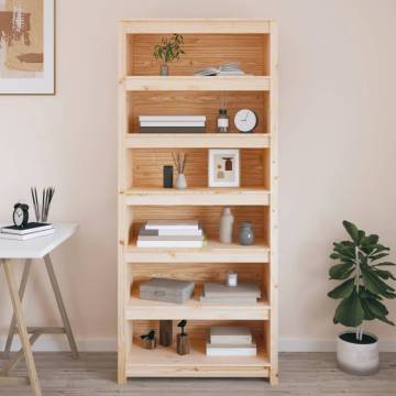 Book Cabinet 80x35x183 cm Solid Wood Pine - Stylish Storage Solution