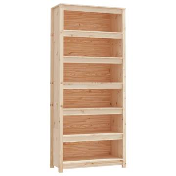 Book Cabinet 80x35x183 cm Solid Wood Pine - Stylish Storage Solution