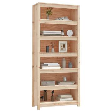 Book Cabinet 80x35x183 cm Solid Wood Pine - Stylish Storage Solution