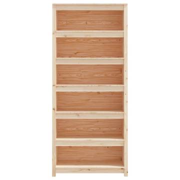 Book Cabinet 80x35x183 cm Solid Wood Pine - Stylish Storage Solution