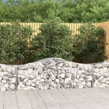 Arched Gabion Baskets Set of 5 - Durable Garden Barriers