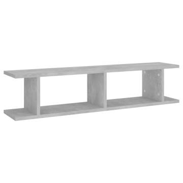 Concrete Grey Wall Shelf Set - 2 pcs | 90x18x20 cm