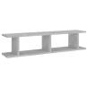 Concrete Grey Wall Shelf Set - 2 pcs | 90x18x20 cm