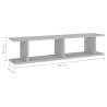 Concrete Grey Wall Shelf Set - 2 pcs | 90x18x20 cm