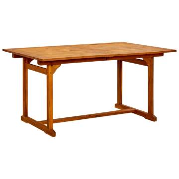 Garden Dining Table - Extendable Solid Acacia Wood (150-200) cm