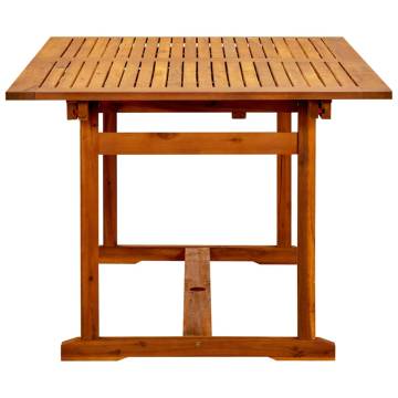 Garden Dining Table - Extendable Solid Acacia Wood (150-200) cm