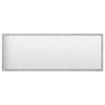 Stylish Concrete Grey Bathroom Mirror 100x1.5x37 cm