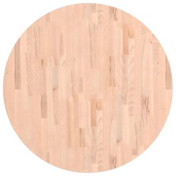 Table Top Ø90x2.5 cm - Round Solid Wood Beech | HipoMarket