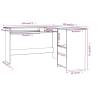 L-Shaped Corner Desk High Gloss Grey | Stylish Office Solution