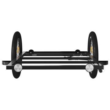 Bike Trailer Black 135x68x37 cm - Heavy Duty Iron Cargo